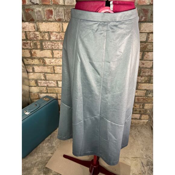 skirt A line leather look gray - Picture 1 of 8